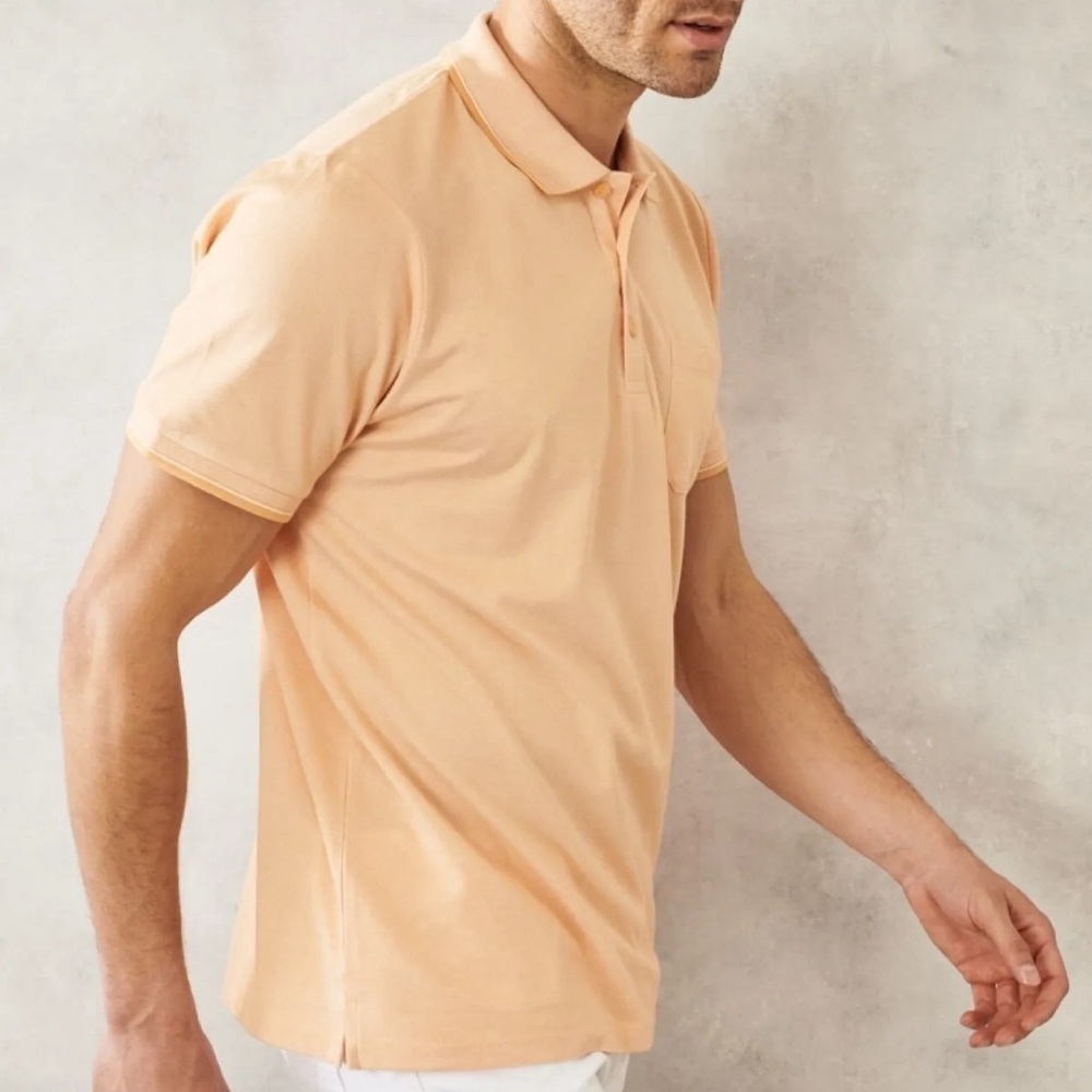Orange Hathaway Short Sleeve Golf Polo Shirt